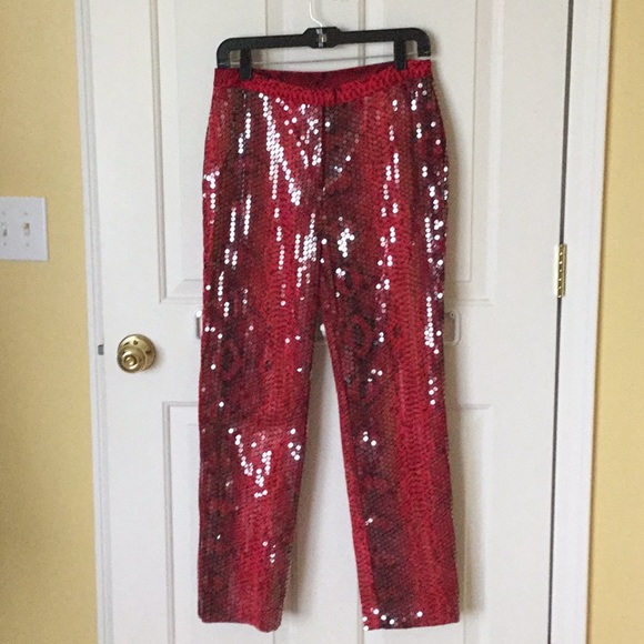 Reptilian Pants with Clear Sequins - Picture 1 of 1